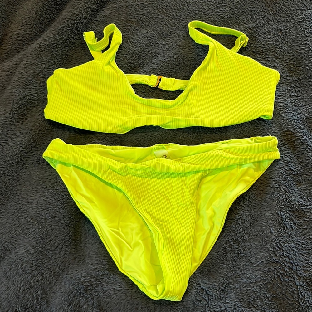 tinibikini neon green bikini